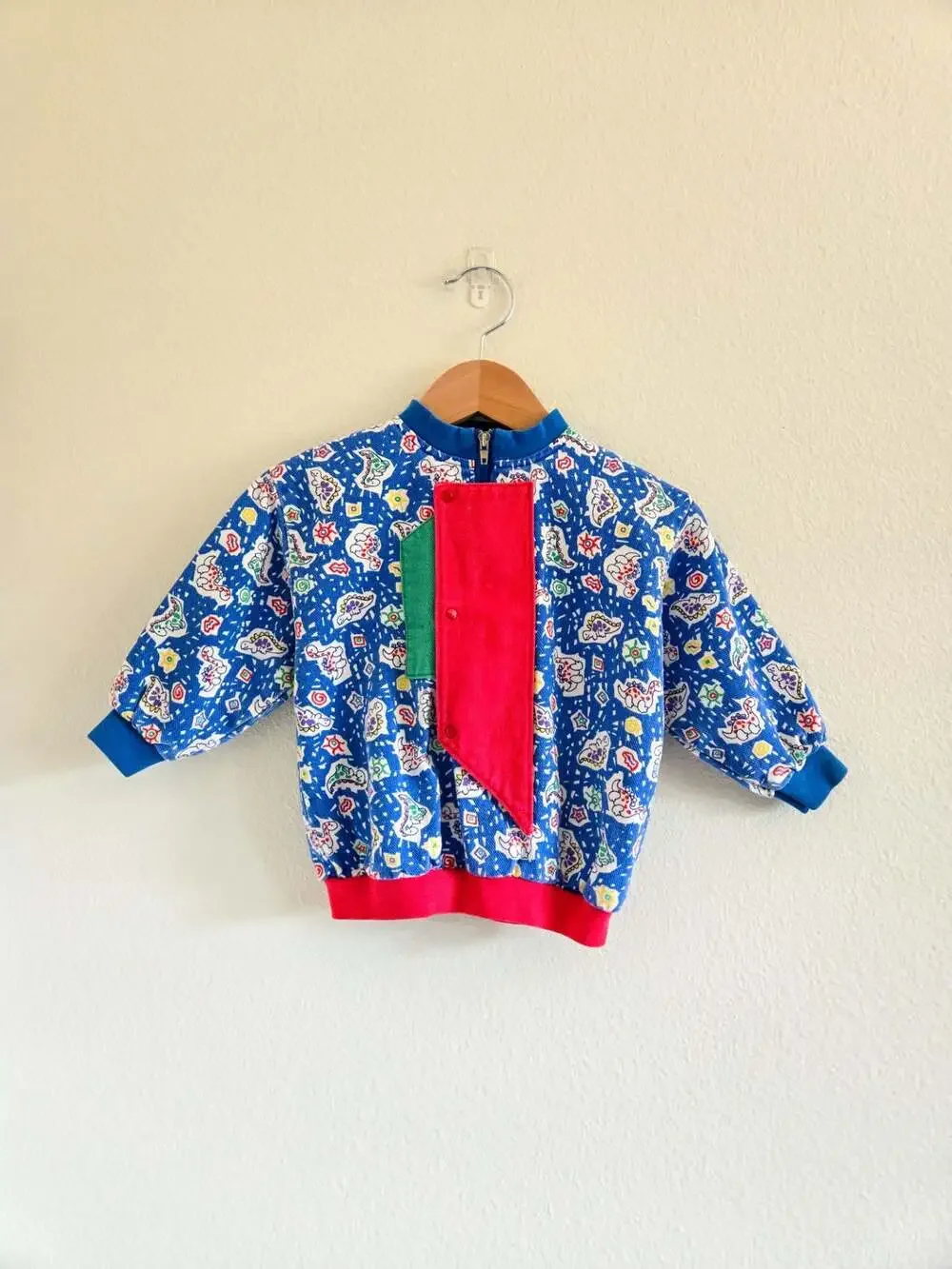 Vintage OshKosh B'Gosh Dinosaur Print Sweatshirt Jacket Size 2T